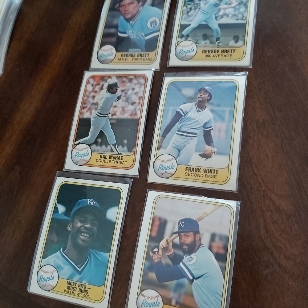 Kansas city Royals 1981-1989 Topps Donruss Fleer